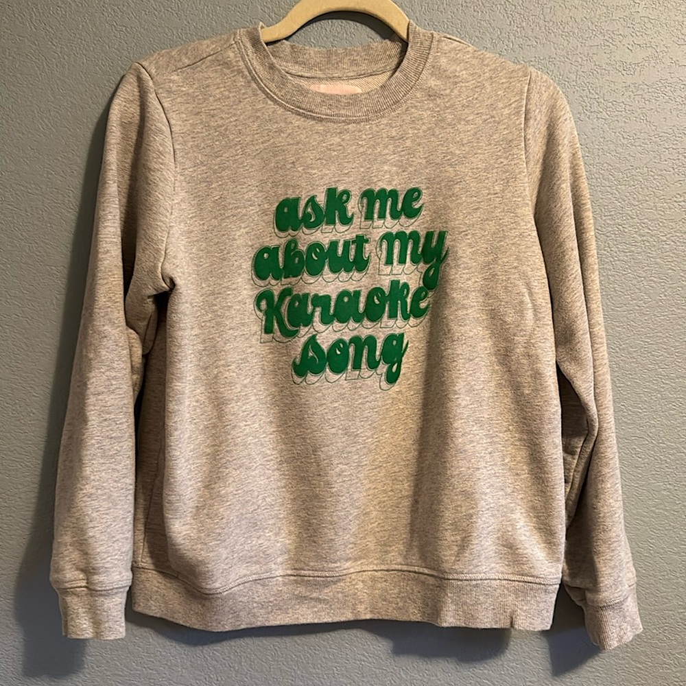 Ban.do “Ask Me About My Karaoke Song” Crewneck Sweatshirt